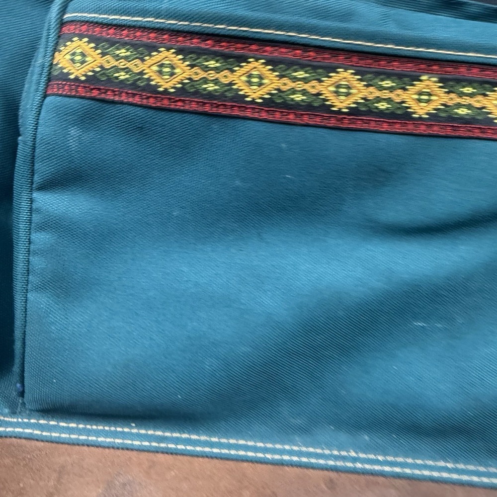 ESPRIT Rough Ready Vintage Adult Backpack Tribal Pattern Leather Bottom - Picture 6 of 16